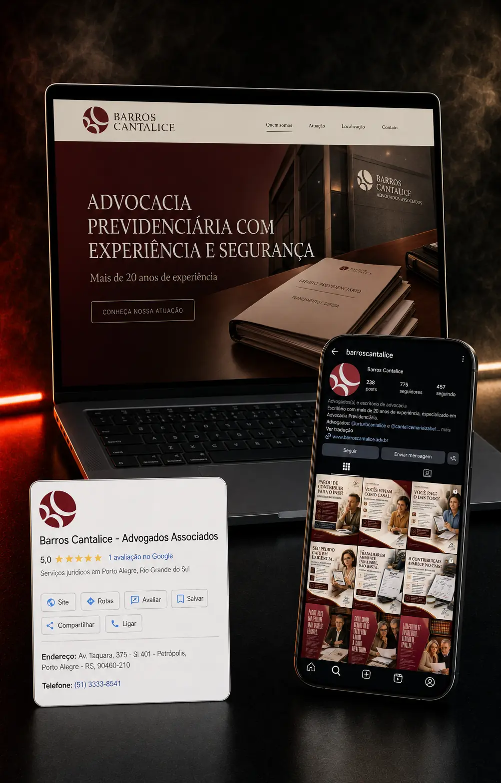 Ecossistema digital desenvolvido para Barros e Cantalice