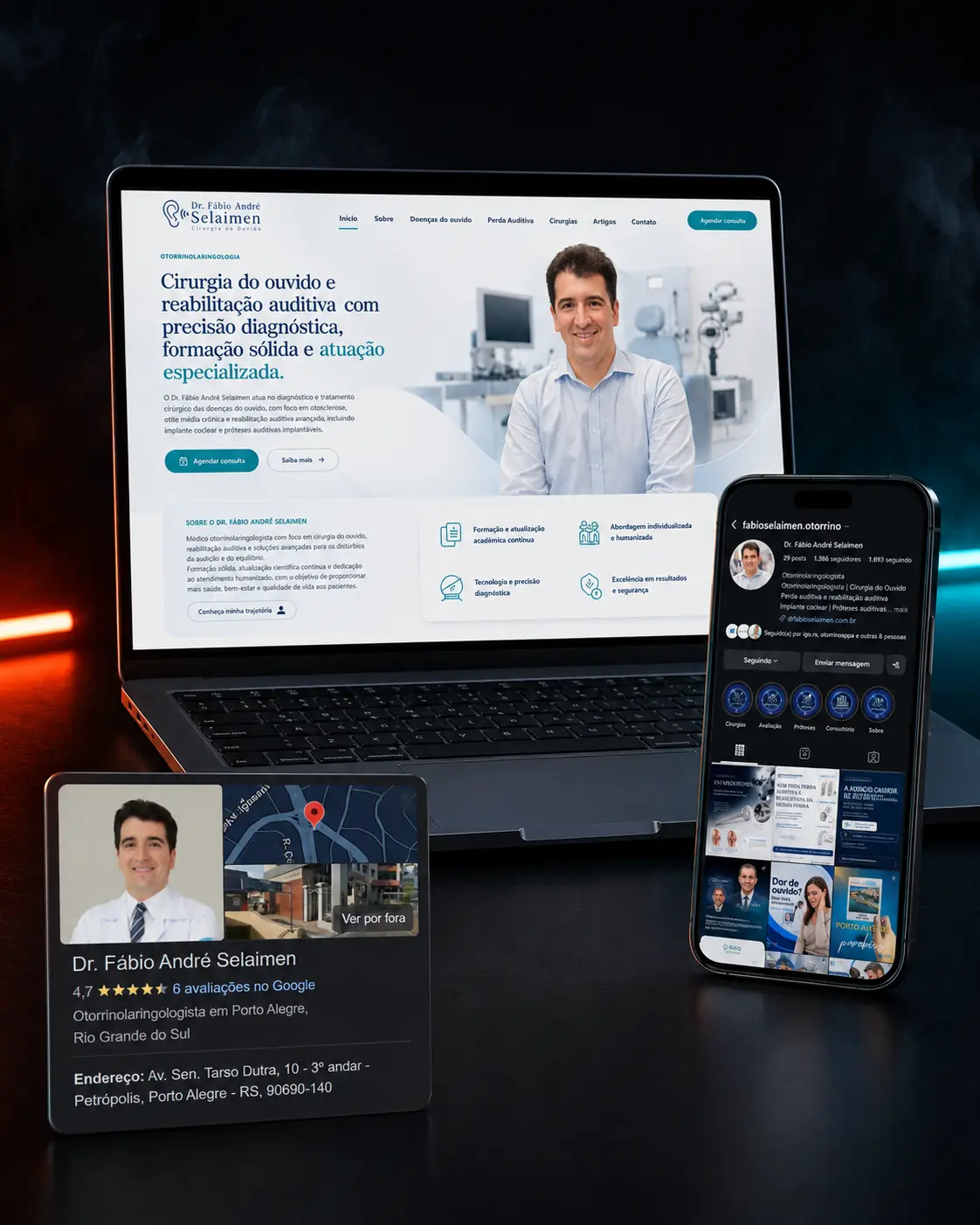 Ecossistema digital desenvolvido para Fábio Selaimen
